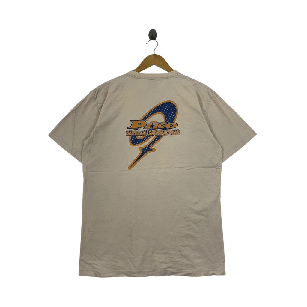 Vintage PIKO HAWAII LONGBOARD Surf Tee Shirt Top Beach Vacation