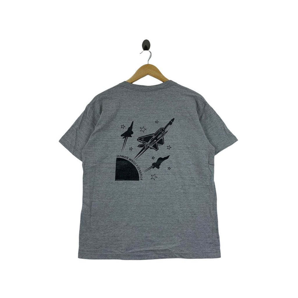 Vintage AIR FORCE RAPTOR Ultimate Wings F-22 Tee Shirt Top USAF Military