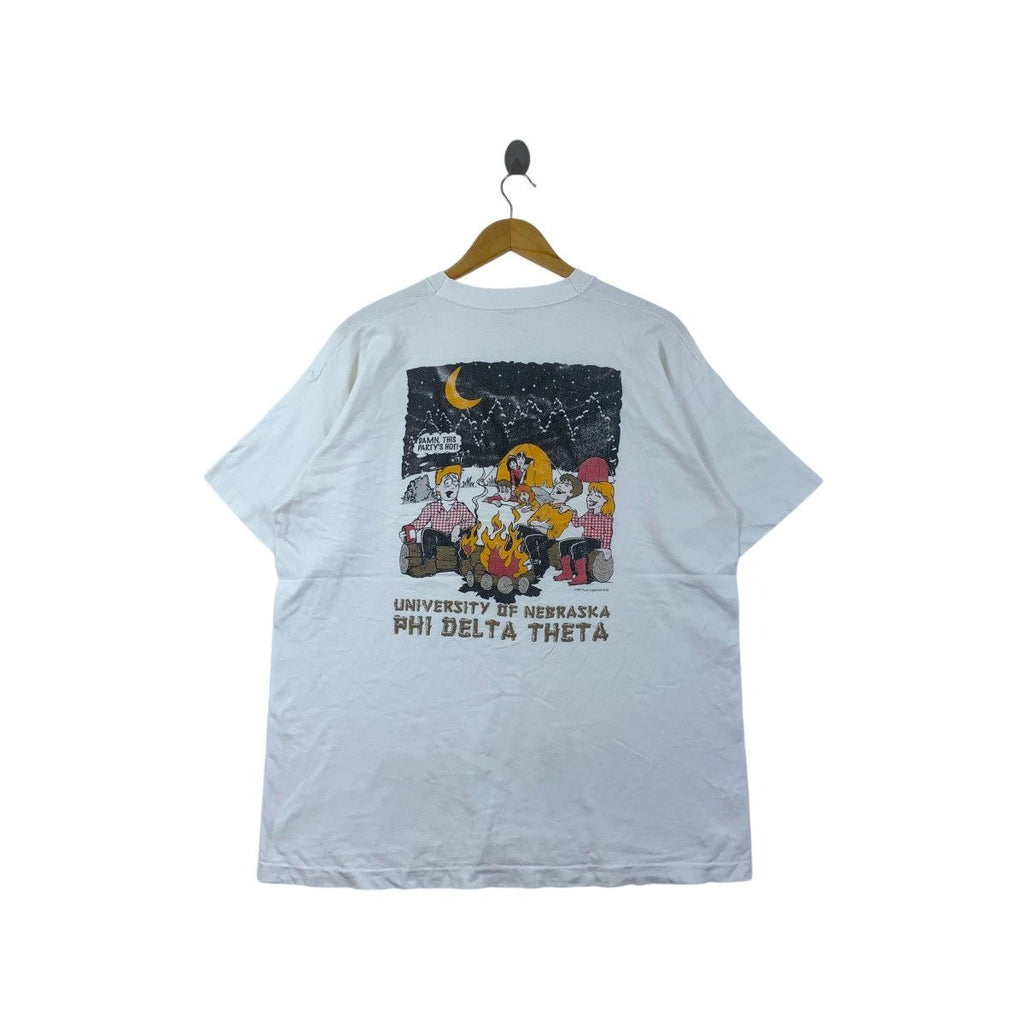 Vintage 1995 PHI DELTA THETA University Of Nebraska Tee Shirt Top Secret Social Fraternity