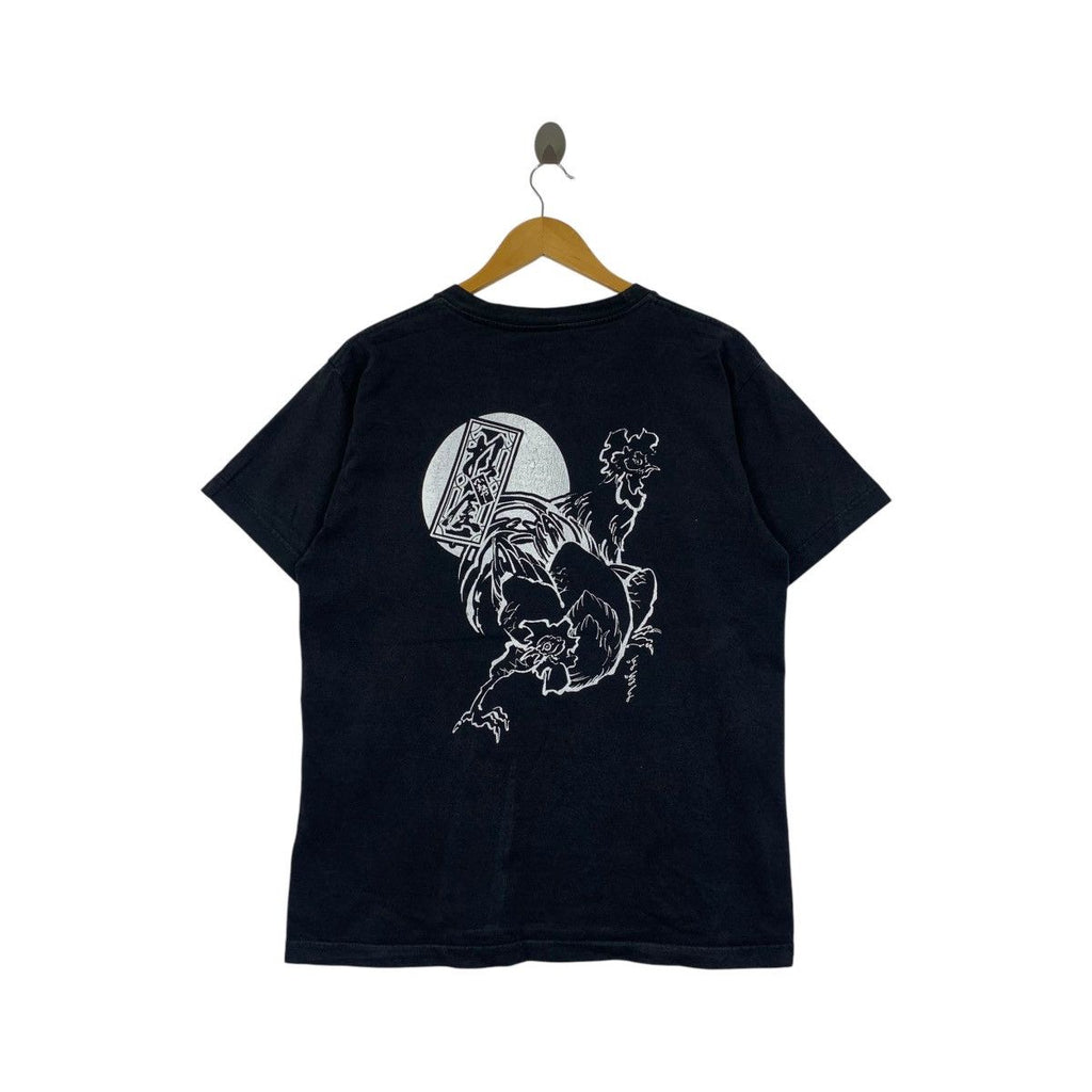 Vintage JAPAN TRADITIONAL GOJO Cock Fighting Ninja Tee Shirt Top Artwork Goddess