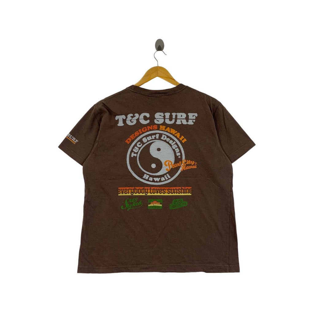Vintage T&C TOWN COUNTRY HAWAII Love Sunshine Tee Shirt Top Surf Designs