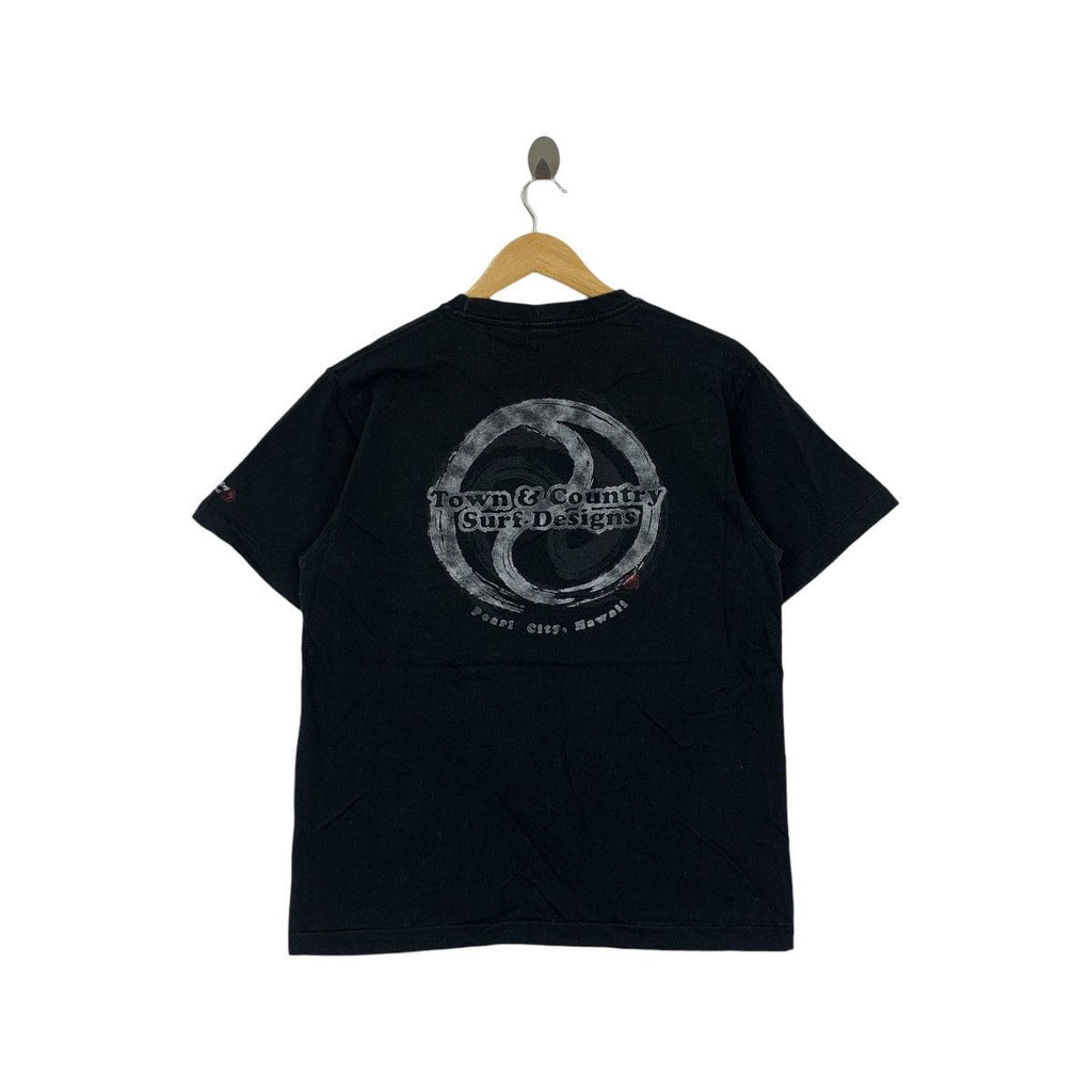 Vintage 90’ TOWN COUNTRY T&amp;C Surf Design Hawaii Tee Shirt Top Single Stitch