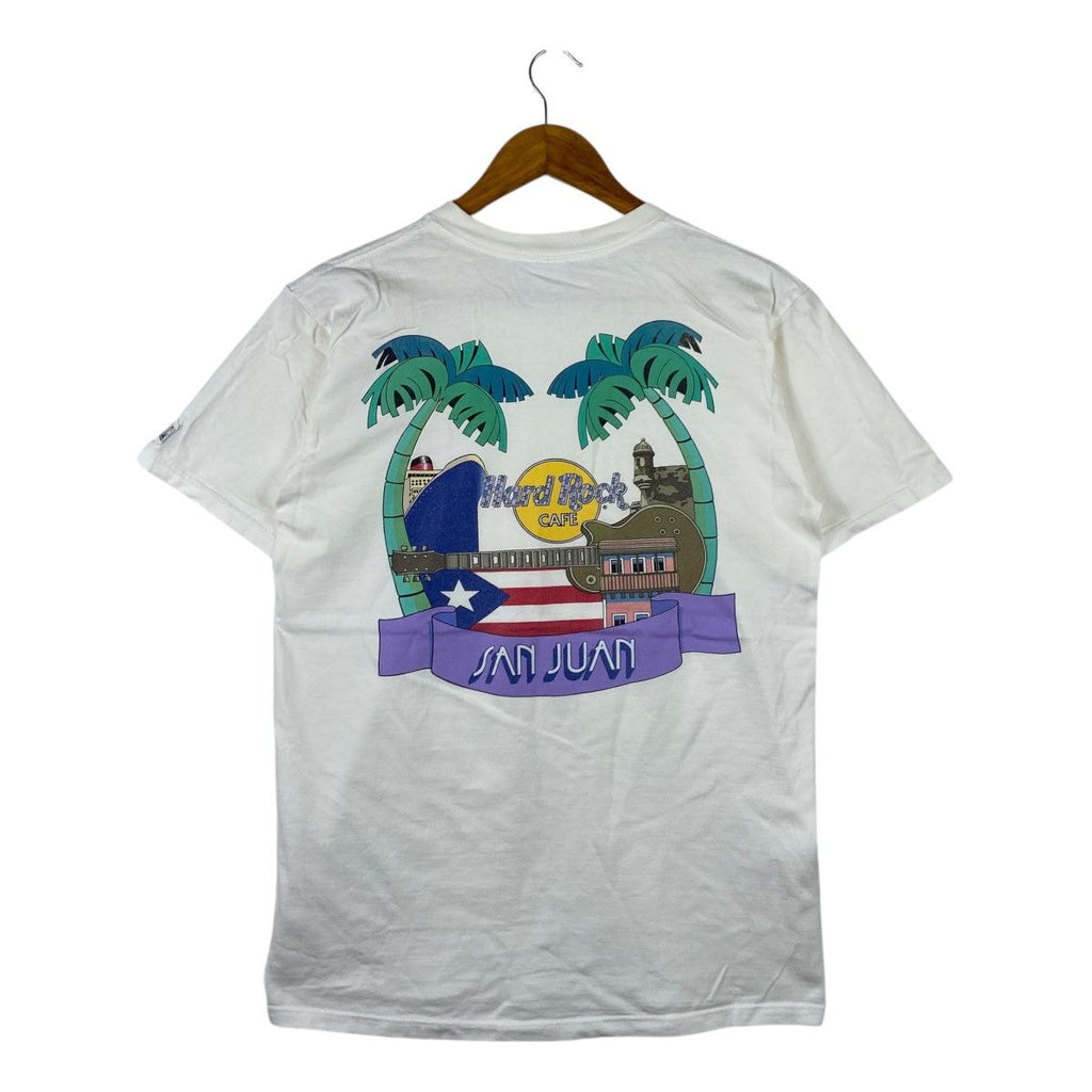 Vintage HARD ROCK CAFE San Juan Puerto Rico Tee Shirt Top Beach Bar Music