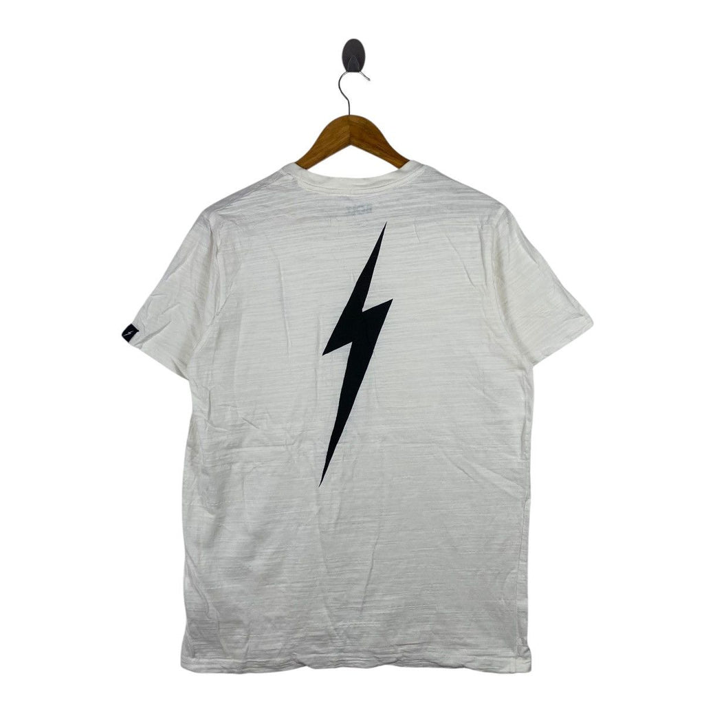 LIGHTNING BOLT SURF Stock Logo Longboard Tee Shirt Top Backhit Hawaii Beach