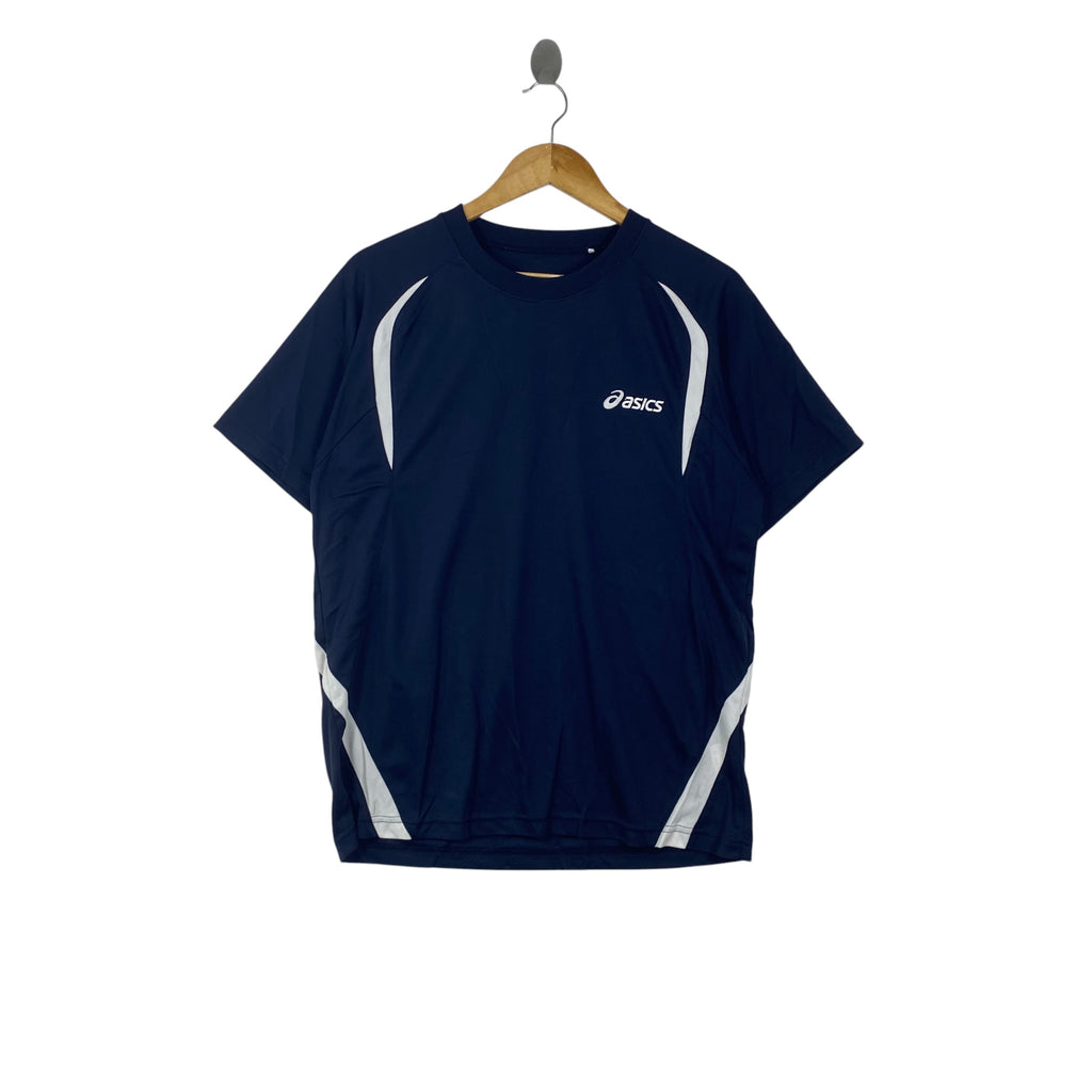 Vintage ASICS JAPAN JERSEY Performance Sports Tee Shirt Side Panel Athletic Training Running