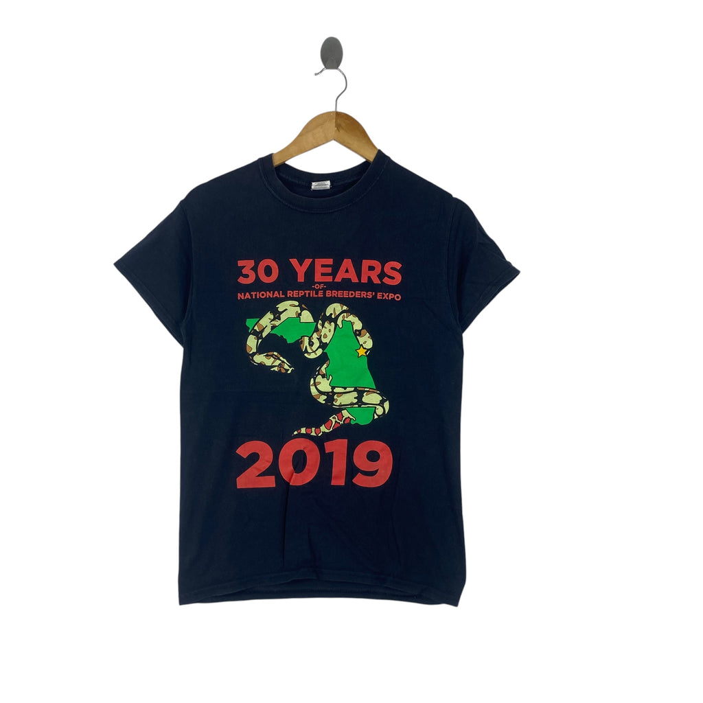 Vintage 2019 NATIONAL REPTILE BREEDERS&nbsp; Expo 30 Years Anniversary Graphic Tee Shirt