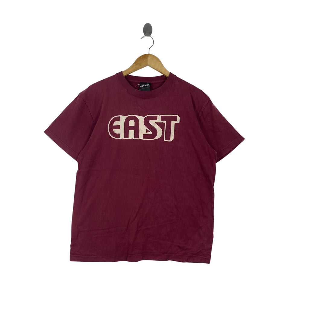 BEAMS JAPAN EAST Graphic Tee Shirt Logo Print Japanese Streetwear Casual Short Sleeve