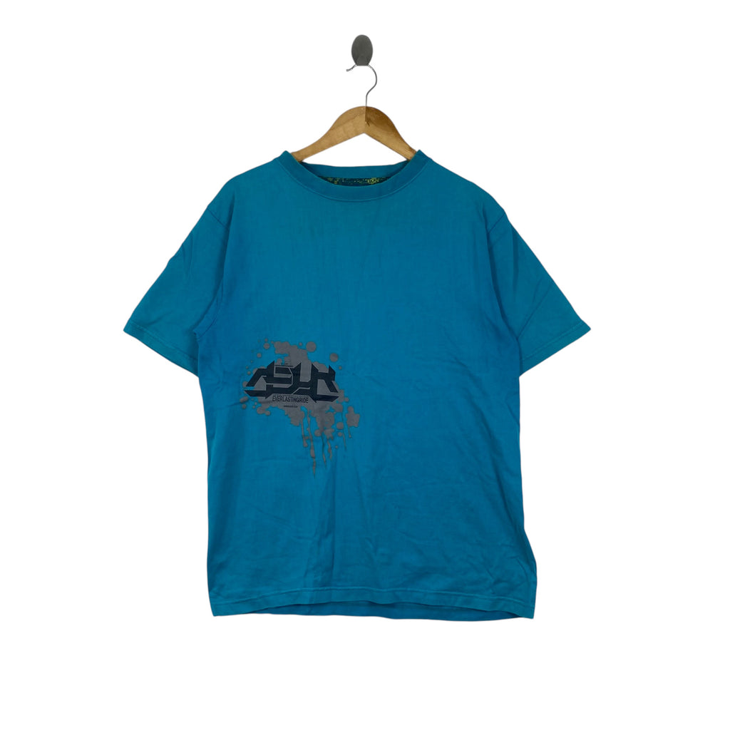 Vintage EVERLASTING RIDE Graphic Tee Shirt Y2K Streetwear Retro Casual Short Sleeve